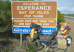 sign that reads esperance